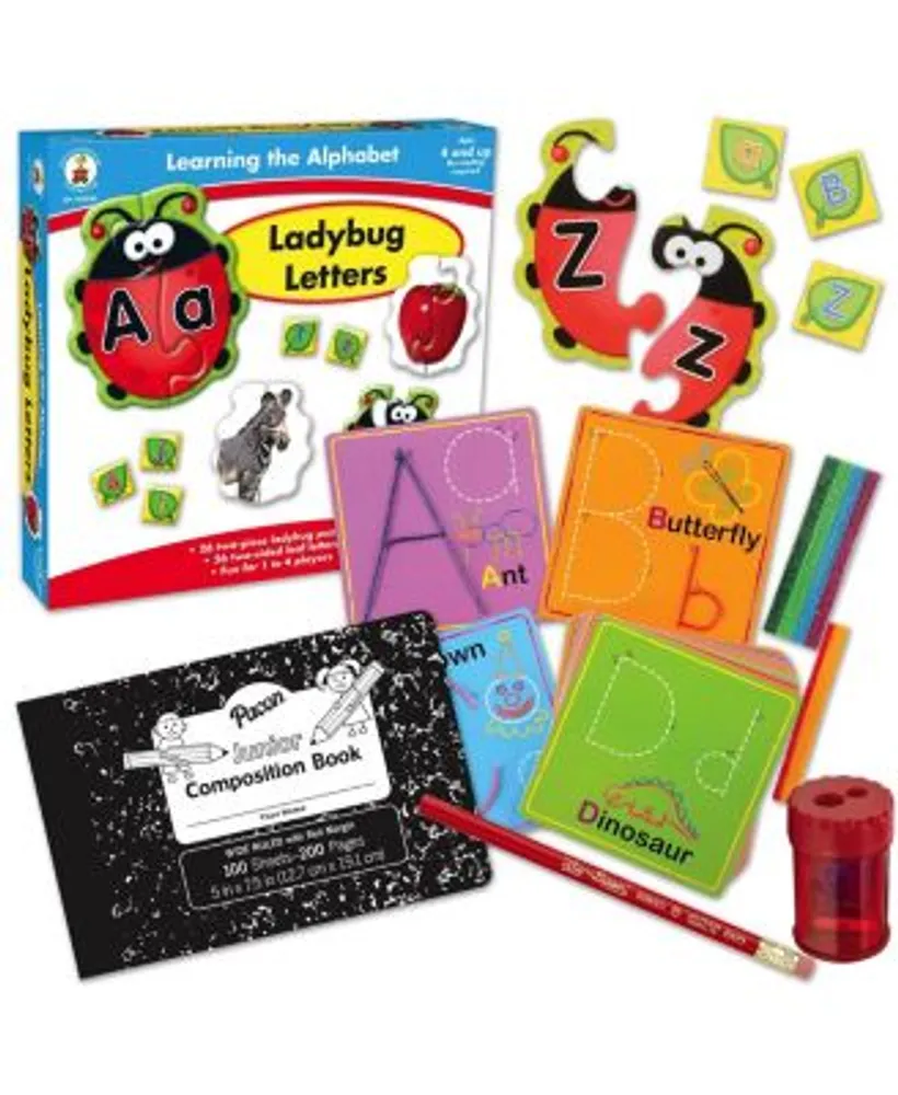 Portable Coloring Kit with Storage Bag & Bonus ABC Learning Cards - Blue