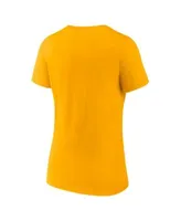 St. Louis Blues Fanatics Branded Women's Authentic Pro Secondary Logo  V-Neck T-Shirt - Gold