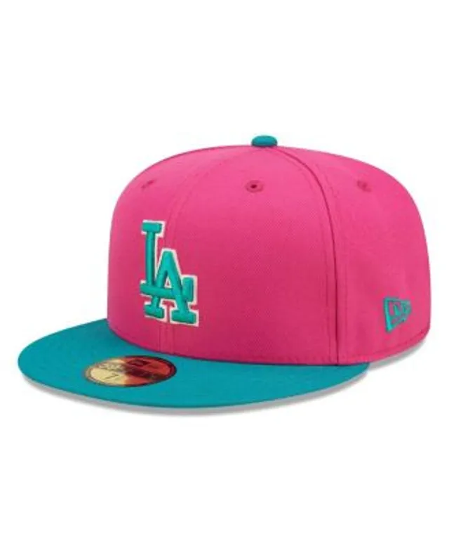 Men's New Era Pink/Green Los Angeles Dodgers Cooperstown Collection 1981 World Series Passion Forest 59FIFTY Fitted Hat 