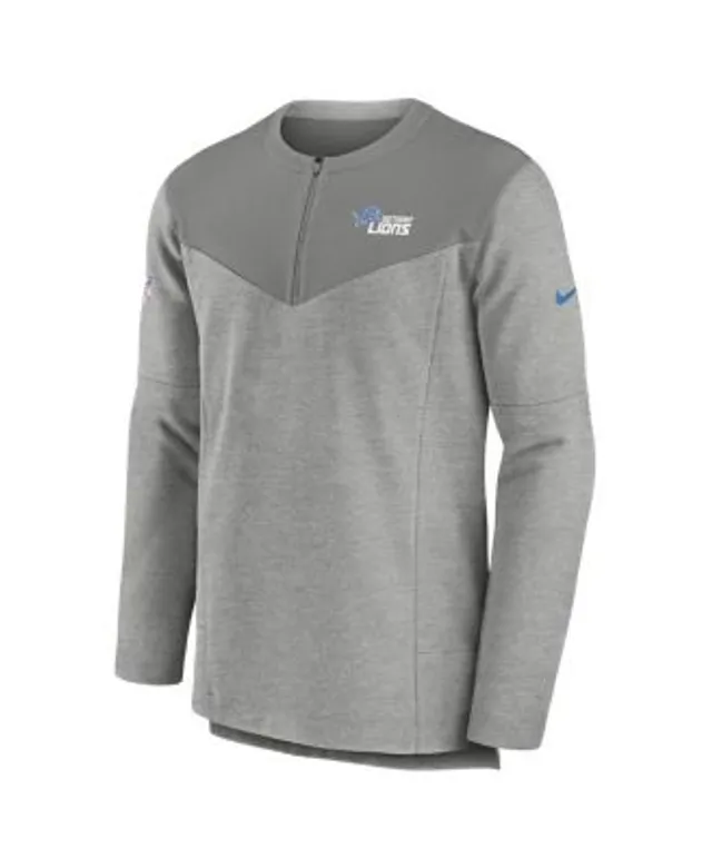 Nike Men's Blue Detroit Lions Sideline Half-Zip UV Performance