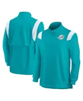 Men's Nike Aqua Miami Dolphins Performance Sideline Lockup Full