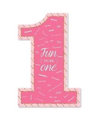 1st Birthday Girl - Fun to be One - Guest Book Sign Alternative - Signature Mat