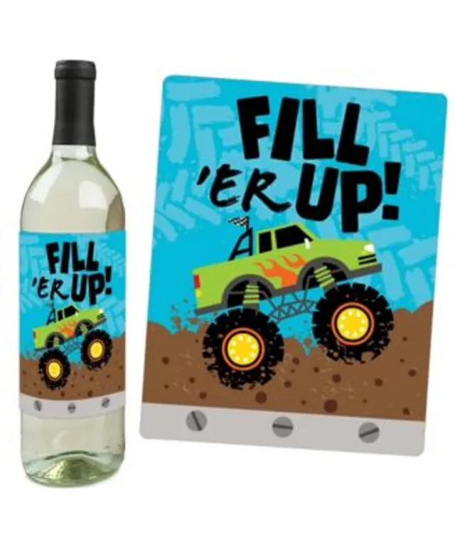 MONSTER TRUCK WATER Bottle Labels Printable Monster Truck 