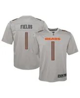 Youth Nike Justin Fields Gray Chicago Bears Atmosphere Game Jersey