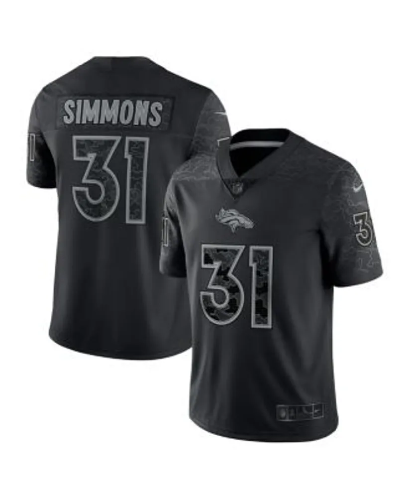 Nike Men's Justin Simmons Black Denver Broncos RFLCTV Limited Jersey