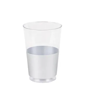 240 Cups, 9 oz. Clear with Gold Dots Round Disposable Plastic Party Cups