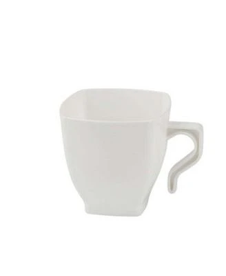 2 oz. White Square Plastic Mini Coffee Tea Cups (240 Cups)