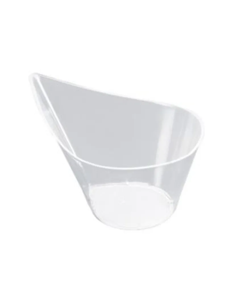 Smarty Had A Party 3.5 oz. Clear Square Disposable Plastic Mini Cups with Lids (288 Cups)