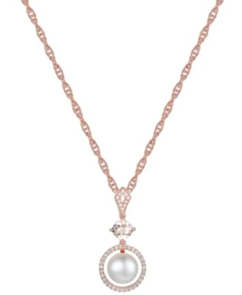 4/5 ct. t.w. Morganite and Diamond Accent Pendant in 10k Rose Gold