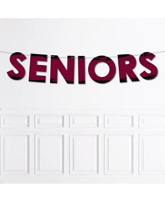 Maroon Senior Night High School Sports & Graduation Party Outdoor Letter Banner