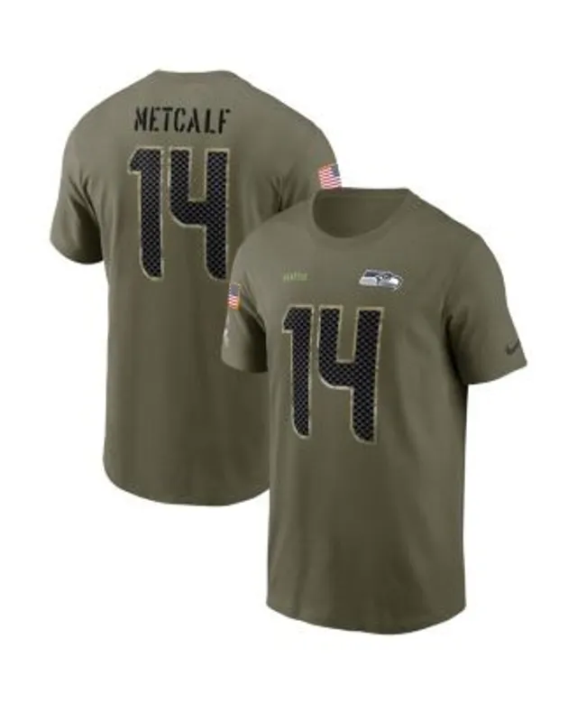 Men's Nike DK Metcalf Olive Seattle Seahawks 2022 Salute To