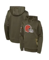 Youth Brown Cleveland Browns Logo Pullover Hoodie