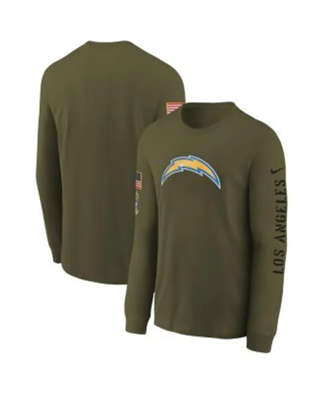 Men's Nike Brown Los Angeles Chargers 2022 Salute to Service Velocity Team T-Shirt Size: Small