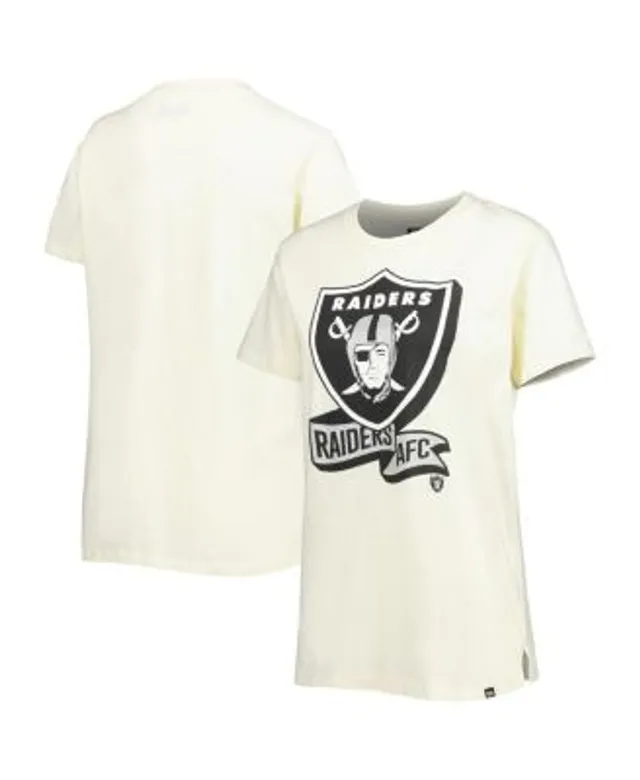 Women's Wear by Erin Andrews White Las Vegas Raiders Front Tie Retro T-Shirt Size: Large