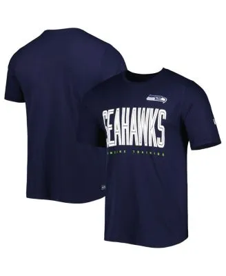 Men's New Era College Navy Seattle Seahawks Combine Authentic Big Stage T-Shirt Size: Large