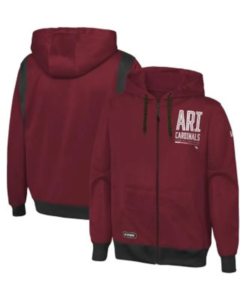 Men's New Era Cardinal Arizona Cardinals Combine Authentic Split Defense Pullover Hoodie Size: Medium