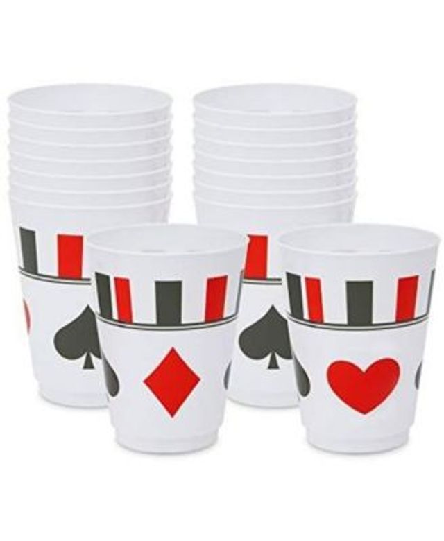 240 Cups, 9 oz. Clear with Gold Dots Round Disposable Plastic Party Cups