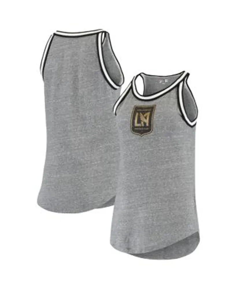 Women's Oakland Athletics 5th & Ocean by New Era Heathered Gray Tri-Blend  Knit Trim Tank Top