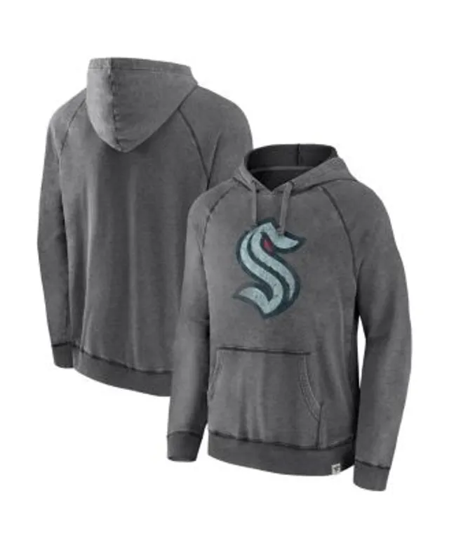 Starter Deep Sea Blue/Blue Seattle Kraken Playoffs Color Block Full-Zip Hoodie Navy