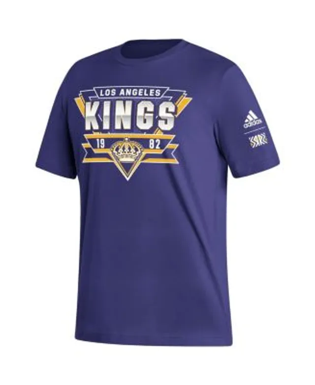 Anze Kopitar Los Angeles Kings adidas Reverse Retro 2.0 Name & Number T- Shirt - Purple