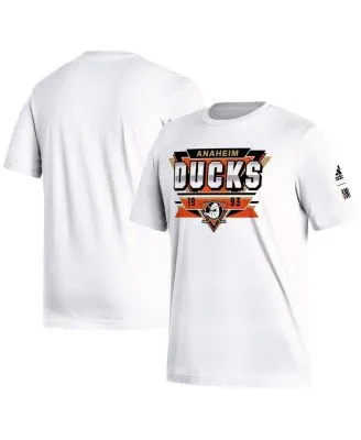 Men's Adidas John Gibson White Anaheim Ducks Reverse Retro 2.0 Name & Number T-Shirt Size: Small