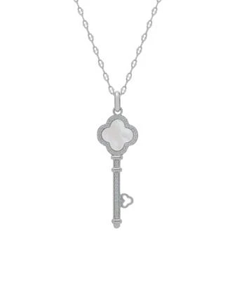 Mother of Pearl Clover Key Pendant