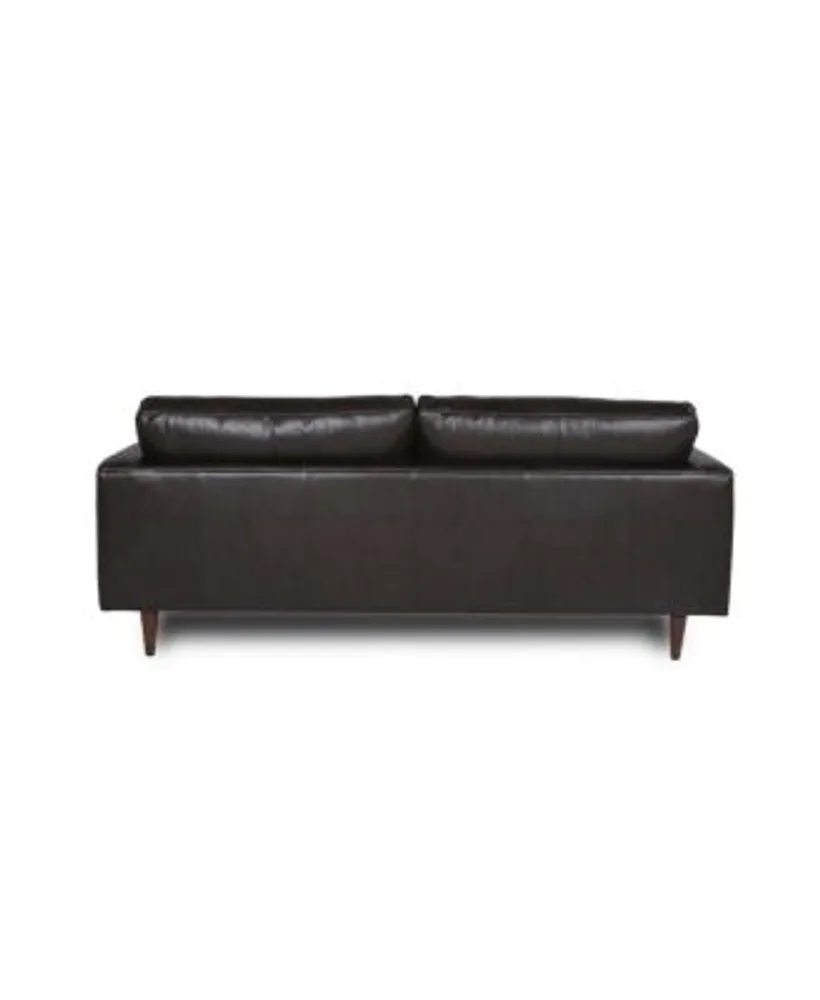 Maebelle Leather Sofa with Tufted Seat And Back