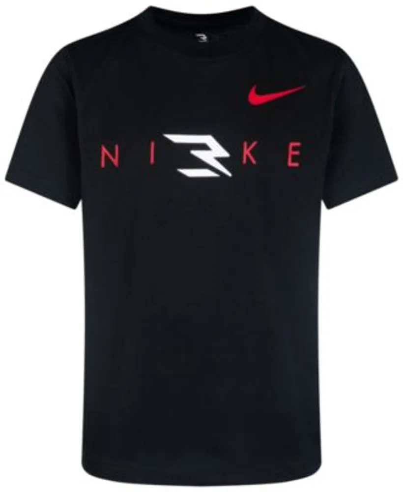 Nike 3BRAND by Russell Wilson Big Boys Short Sleeves Word Mark T-shirt