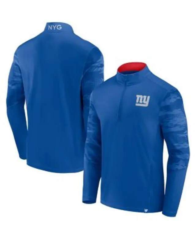 Men's New York Giants Nike Royal Sideline Player Quarter-Zip Jacket