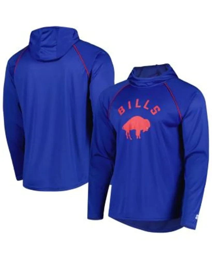 Starter Men's Royal Buffalo Bills Vintage-like Logo Raglan Hoodie T-shirt