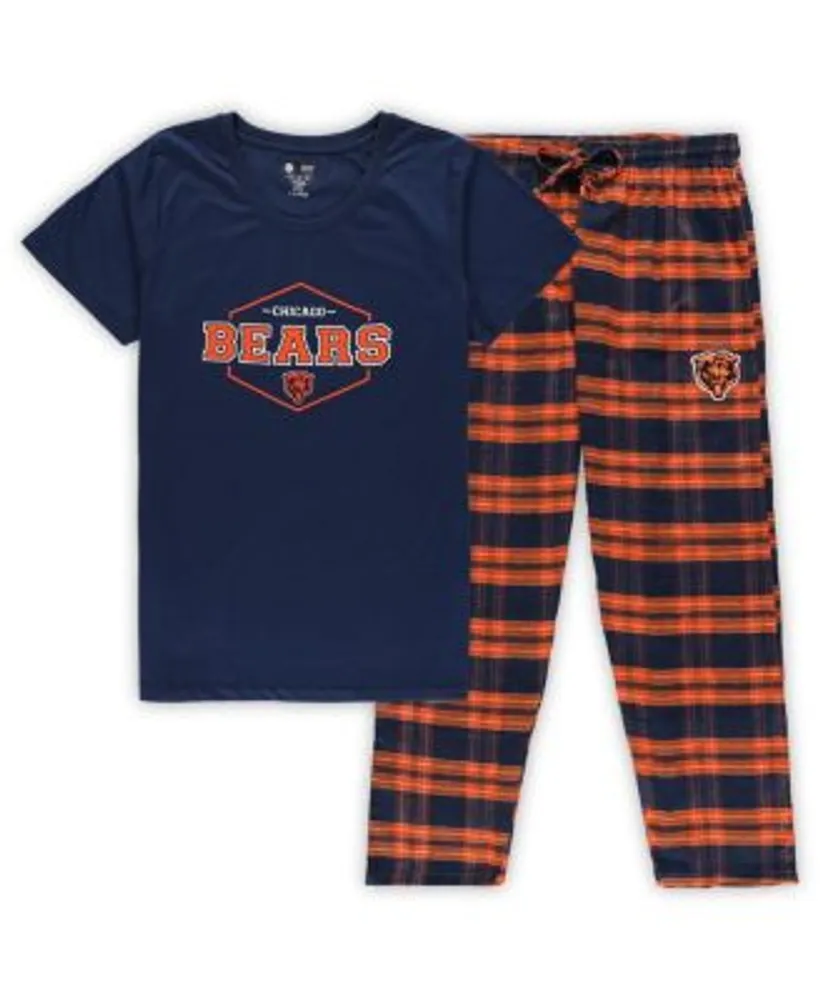 Men's Concepts Sport Navy/Orange Chicago Bears Badge Top & Pants Sleep Set