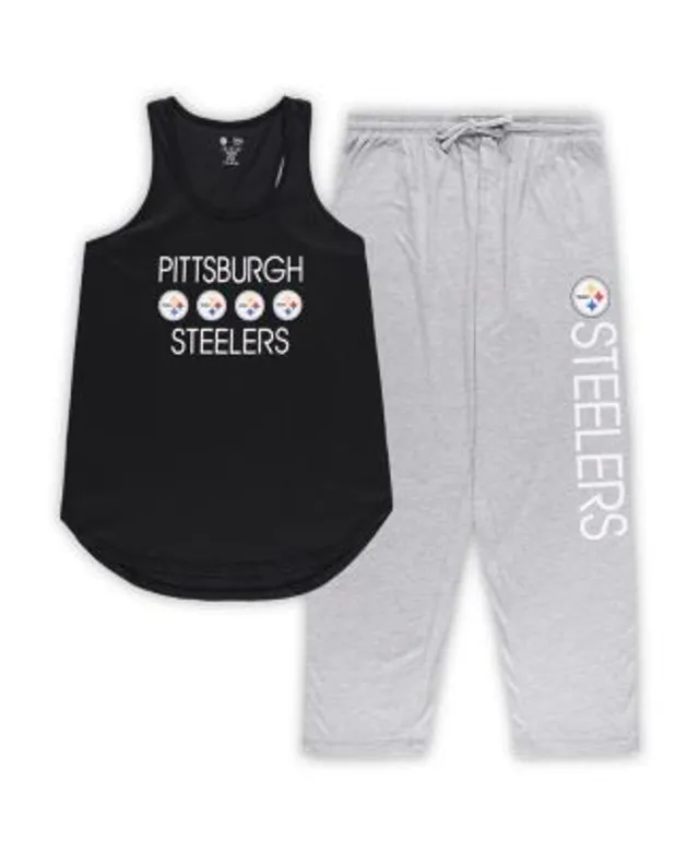 Women's Concepts Sport Black/Orange Baltimore Orioles Wordmark Meter Muscle Tank Top & Pants Sleep Set Size: Small