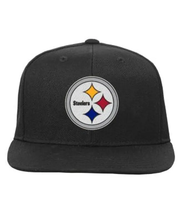 Pittsburgh Steelers Youth Pre-Curved Snapback Hat - Black