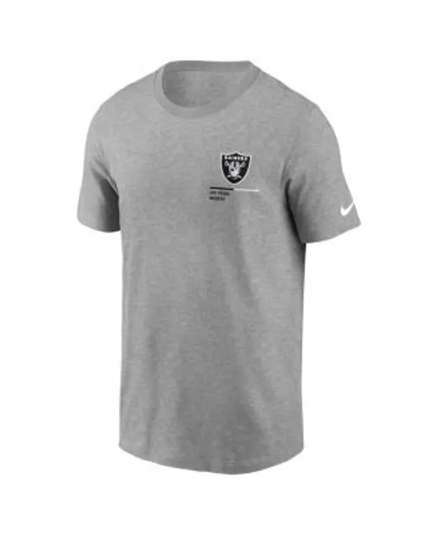 Men's Las Vegas Raiders MSX by Michael Strahan Silver/Black Mesh Back T- Shirt