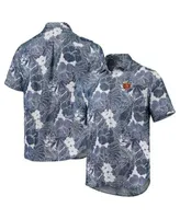 Men's Tommy Bahama Gray Cal Bears Coconut Point Frondly Fan Camp IslandZone  Button-Up Shirt