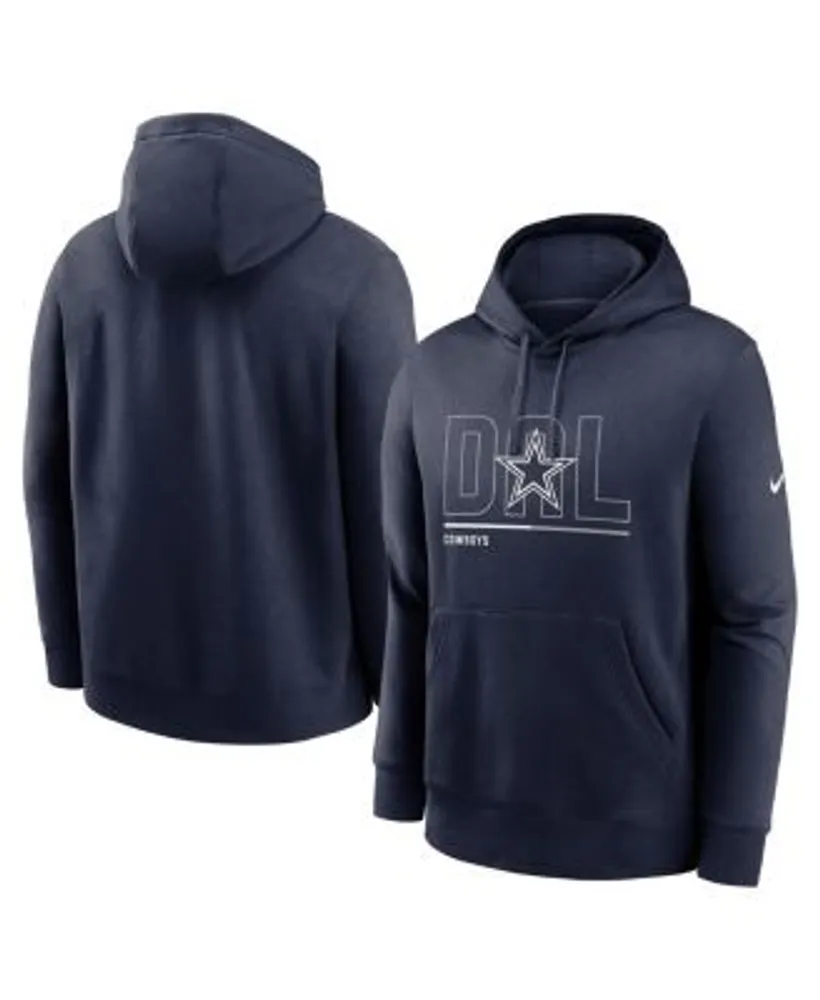 Women's Navy Dallas Cowboys Plus Size Fleece Pullover Sweatshirt