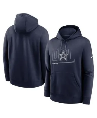 Men's Nike Navy Dallas Cowboys Sideline Club Fleece Pullover Hoodie Size: Small