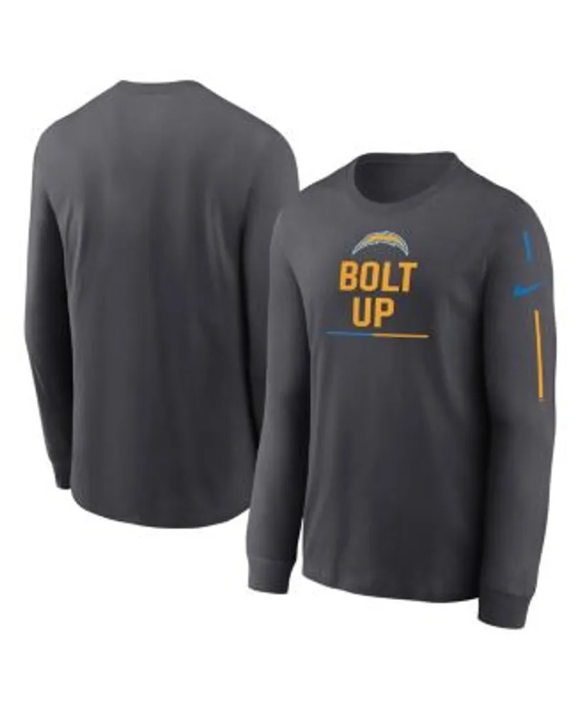 Nike Men's Anthracite Los Angeles Chargers Team Slogan Long Sleeve T-shirt