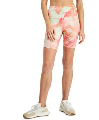 Women's Compression Printed Bike Shorts, Created for Macy's