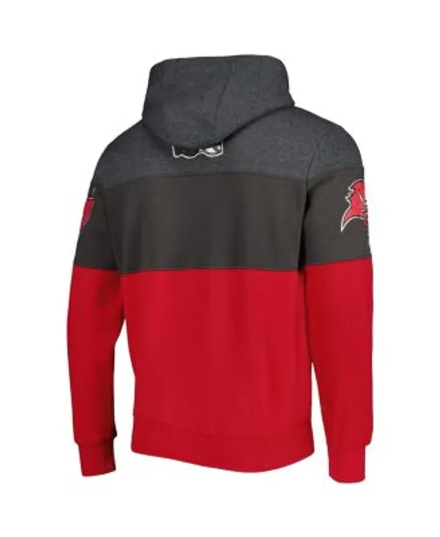 Tampa Bay Buccaneers Starter Extreme Pullover Hoodie - Heather Charcoal/Red