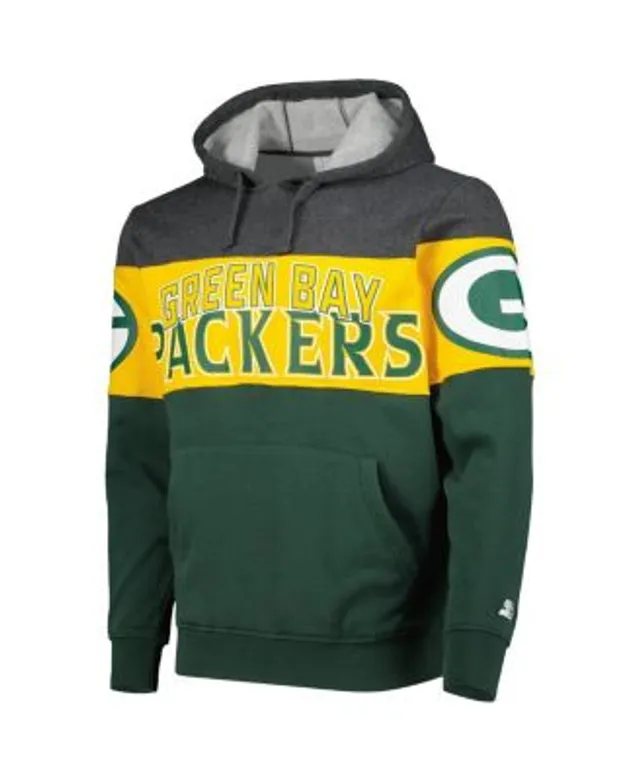 Starter Men's Green and Heather Charcoal Green Bay Packers Extreme Pullover  Hoodie - Macy's