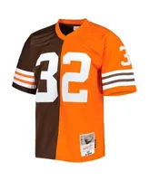 Mitchell & Ness Men's Jim Brown Orange, Brown Cleveland Browns 1963 Split  Legacy Replica Jersey - Macy's