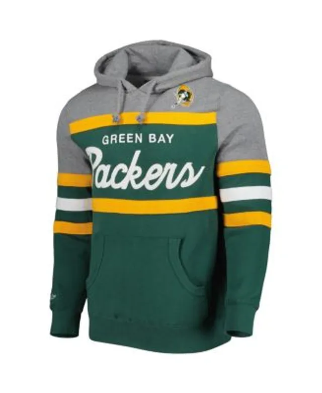 47 Brand Men's '47 Heather Gray Green Bay Packers Team Headline Pullover Hoodie