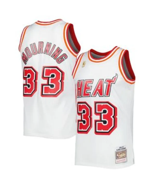 Men's Mitchell & Ness Alonzo Mourning Red Miami Heat Hardwood Classics 1996-97 Lunar New Year Swingman Jersey