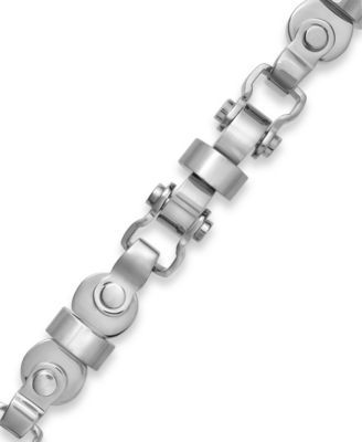 Men's Axle Link Bracelet in Stainless Steel 