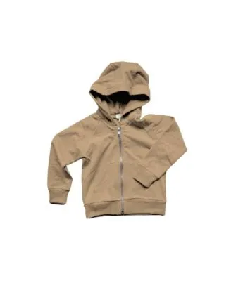 Girls Khaki Zip Through Hoodie