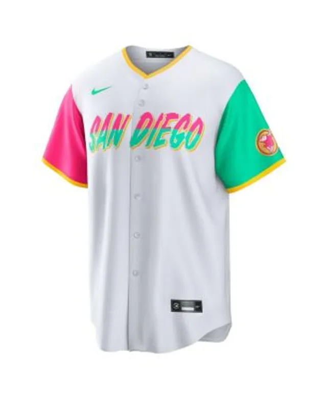 Women's San Diego Padres Nike Pink City Connect Wordmark T-Shirt