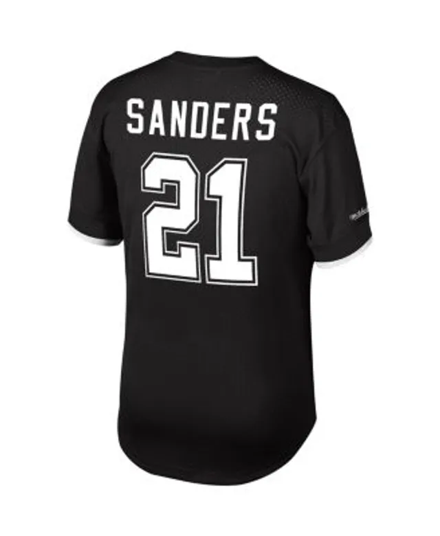 Mitchell & Ness Men's Mitchell & Ness Deion Sanders White Dallas Cowboys  Retired Player Name Number Long Sleeve Top