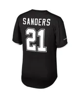 Men's San Francisco 49ers Deion Sanders Mitchell & Ness White Retired  Player Name & Number Mesh Crew Neck Top