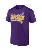 Women's Fanatics Branded Purple Minnesota Vikings Plus Size 2022 NFC North Division Champions Divide & Conquer Long Sleeve T-Shirt